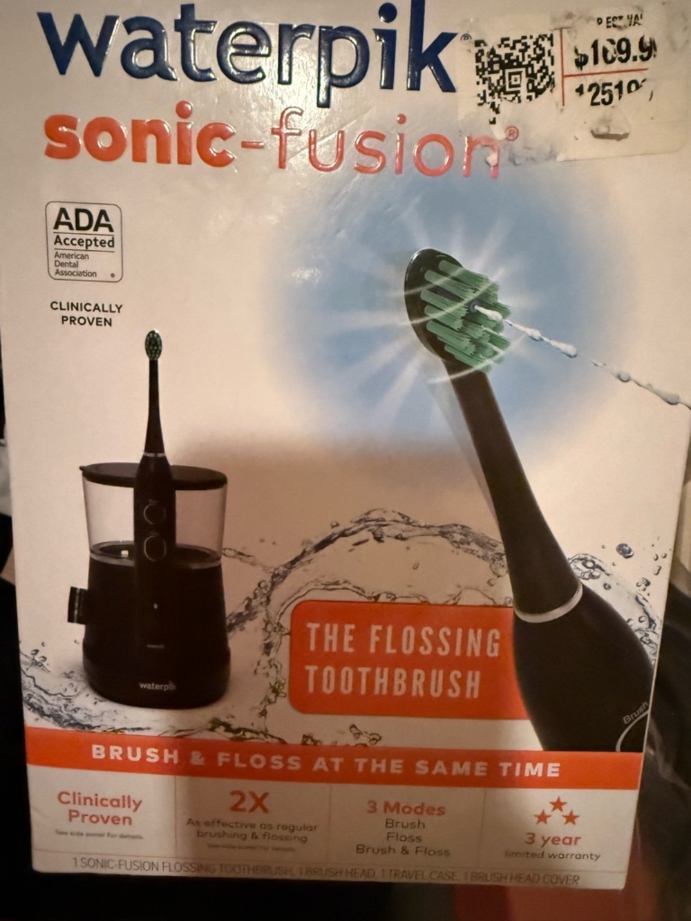 Waterpik Sonic Fusion flossing toothbrush new